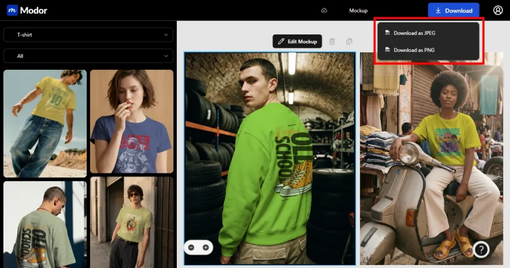 download t-shirt mockup