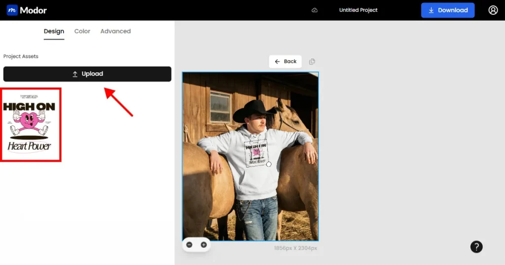 Upload design on Modor