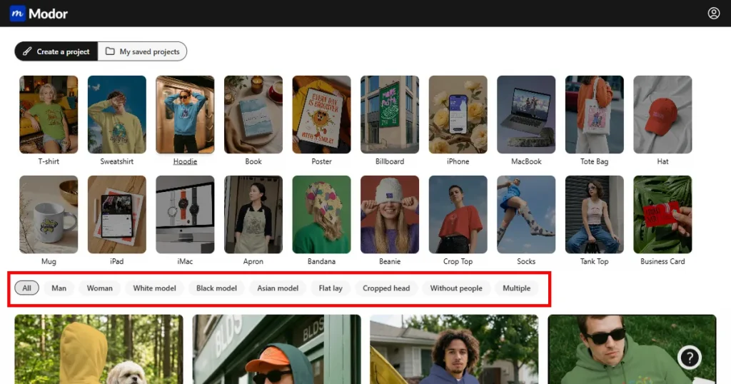 Modor mockup templates
