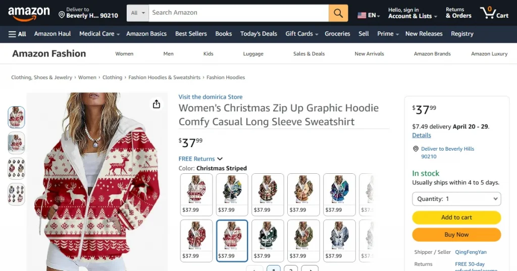 Christmas themed hoodie