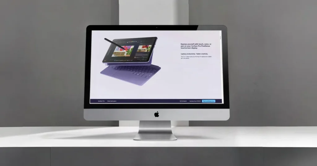 2D iMac mockup