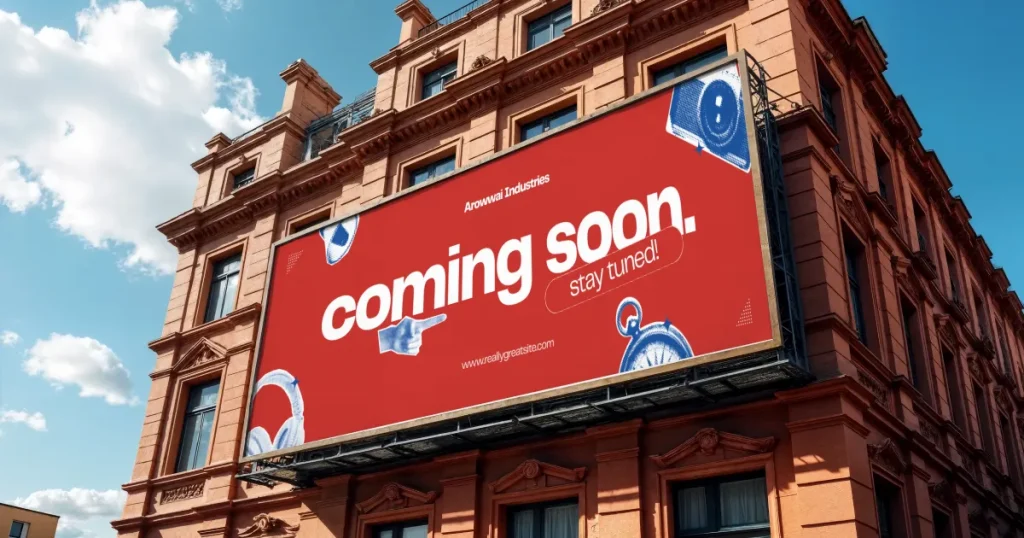 Building wall wrap billboard mockups