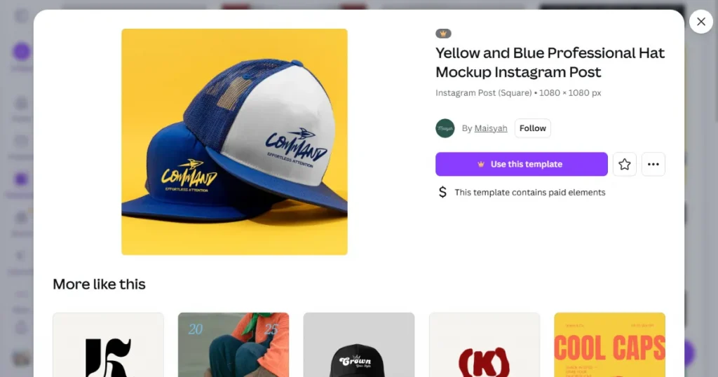 Canva hat mockup