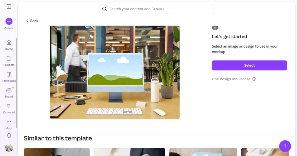 Create iMac mockup in Canva