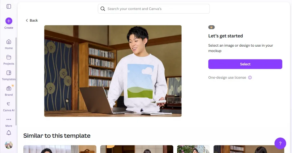 Canva sweatshirt mockup