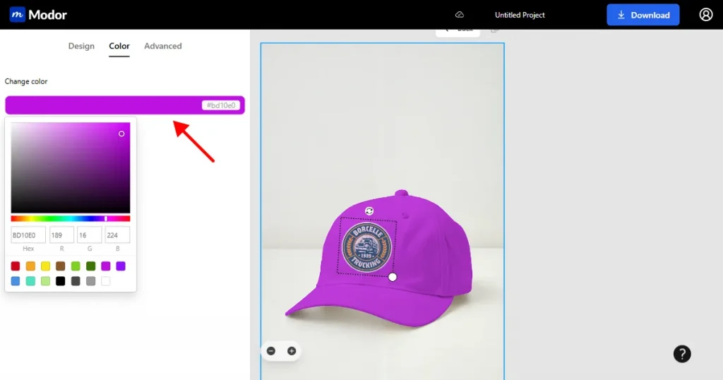 Change your hat mockup color