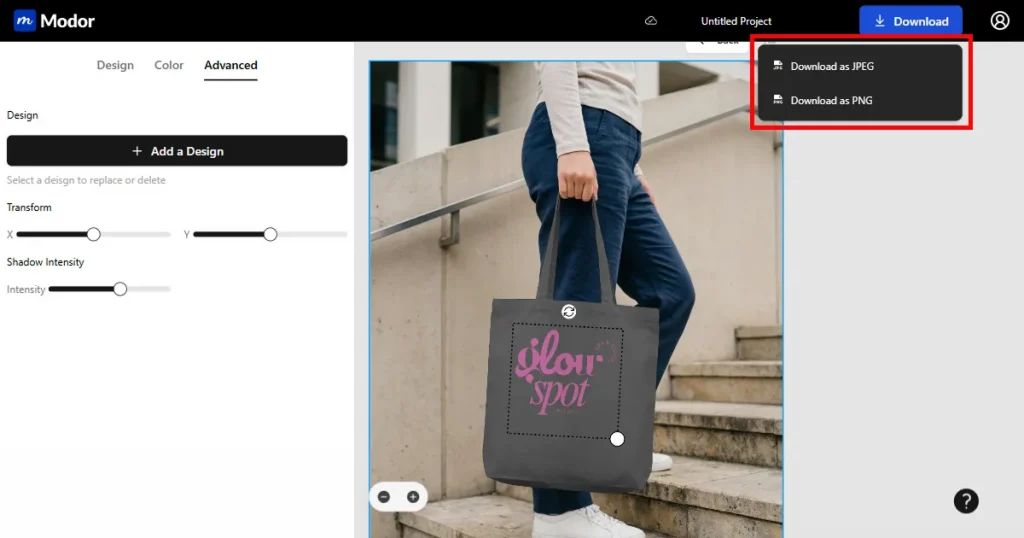 Download tote bag mockup