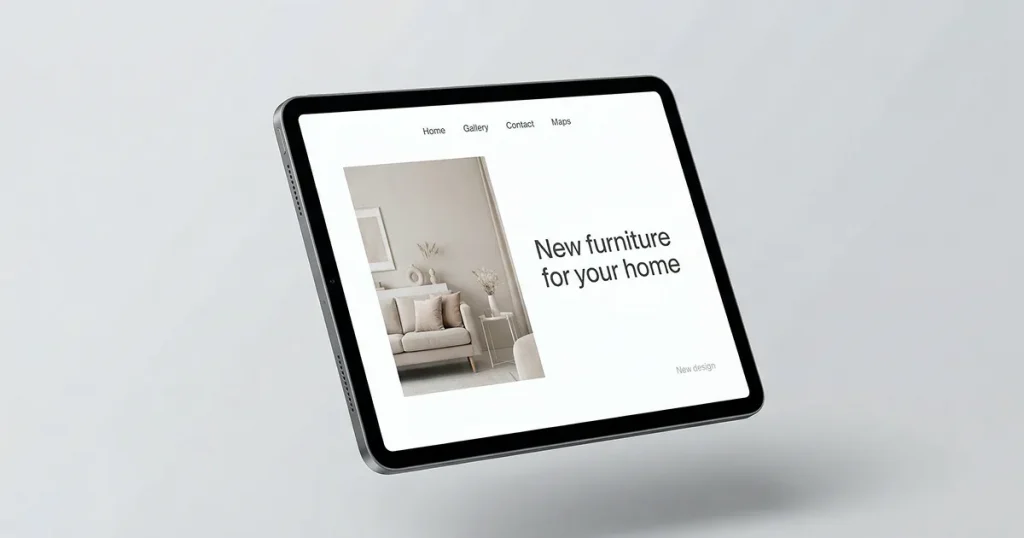 Floating iPad mockup