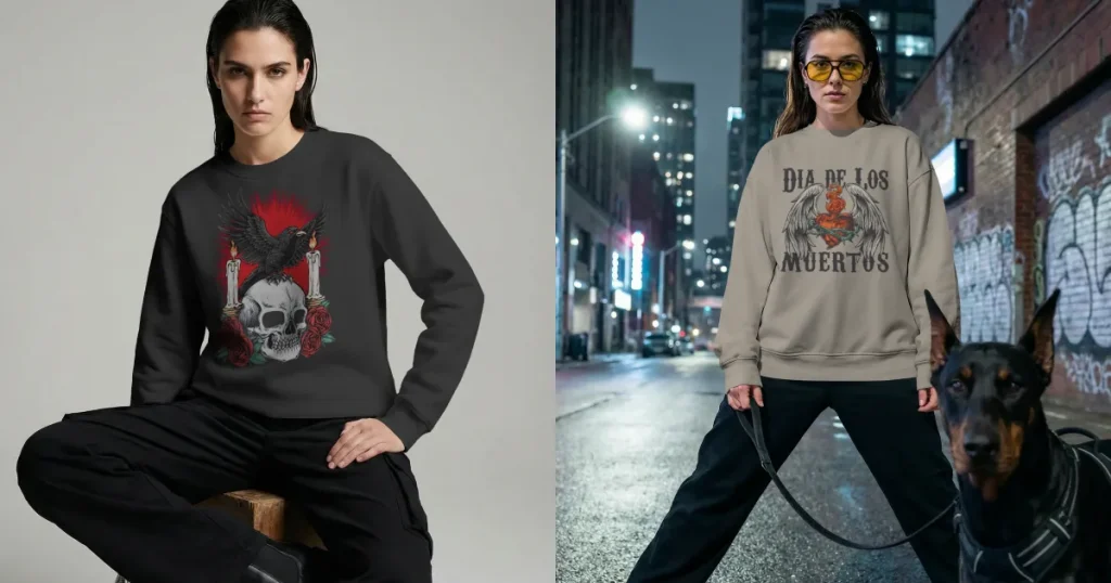 Gothic sweatshirt mockup