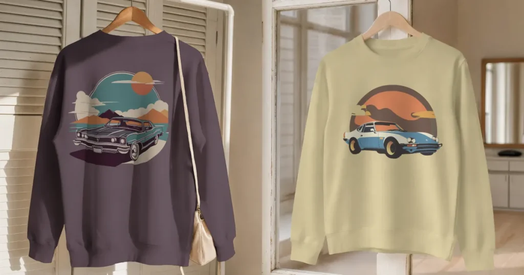 Graphic print sweatshirt mockup