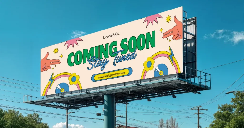 Highway billboard mockup template