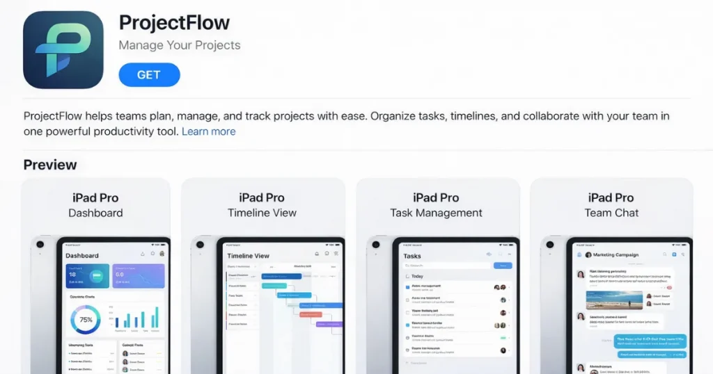 iPad mockup on app UI presentation
