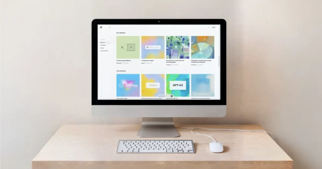 Minimalist iMac mockup
