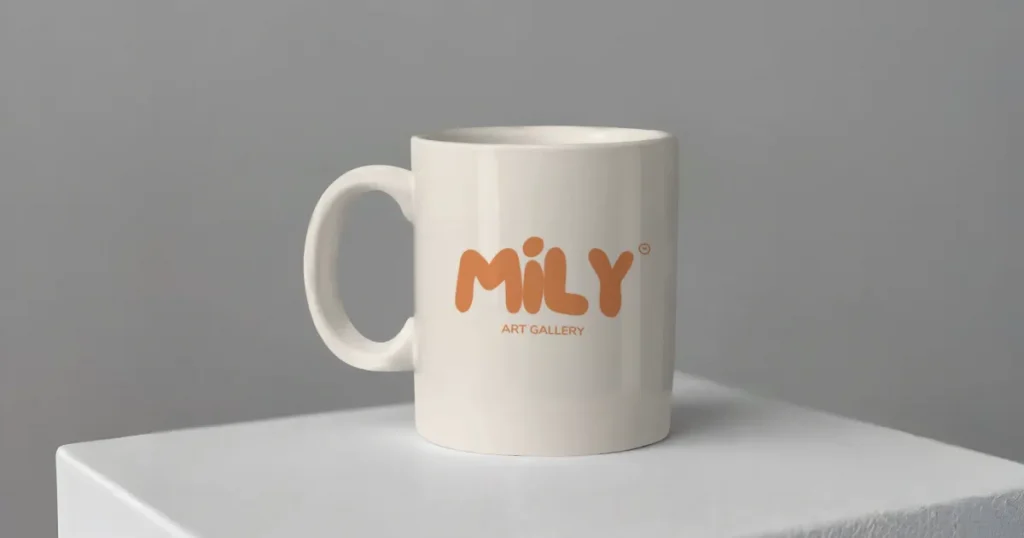Minimalistic mug mockup