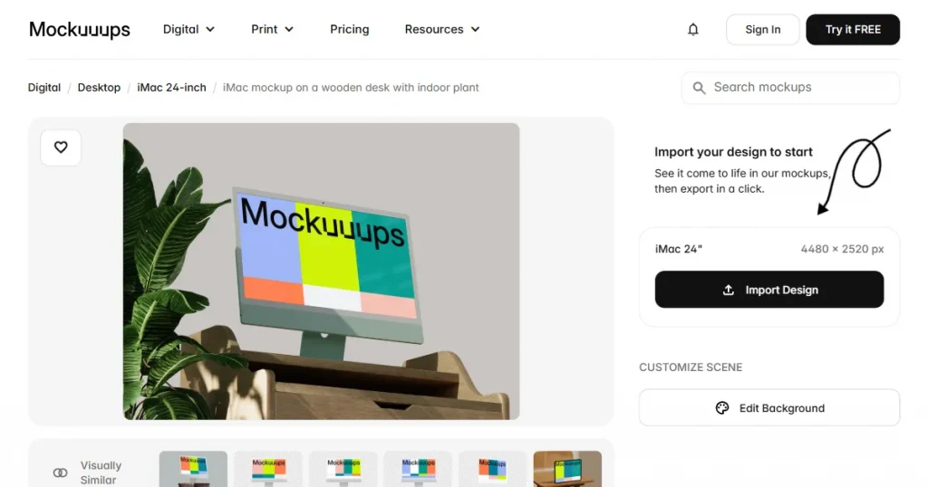 Mockuuups Studio iMac mockup