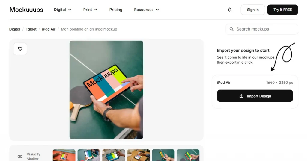 Mockuuups Studio iPad mockups