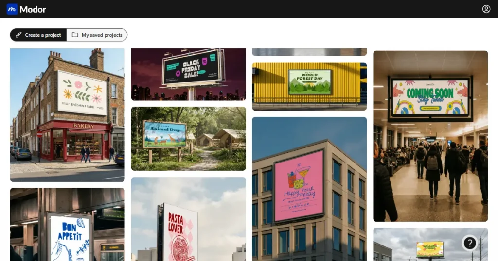 Modor billboard mockups