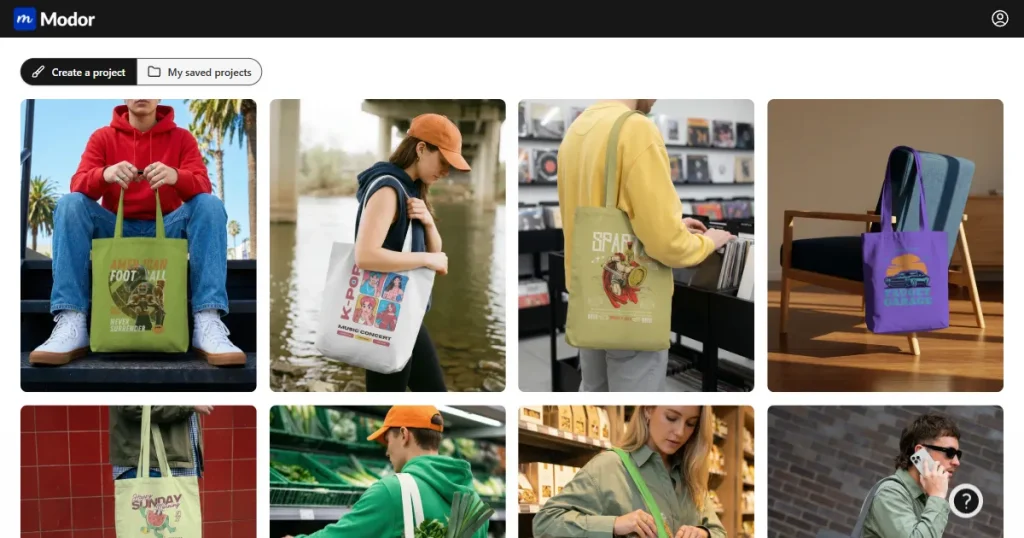 Modor tote bag mockups