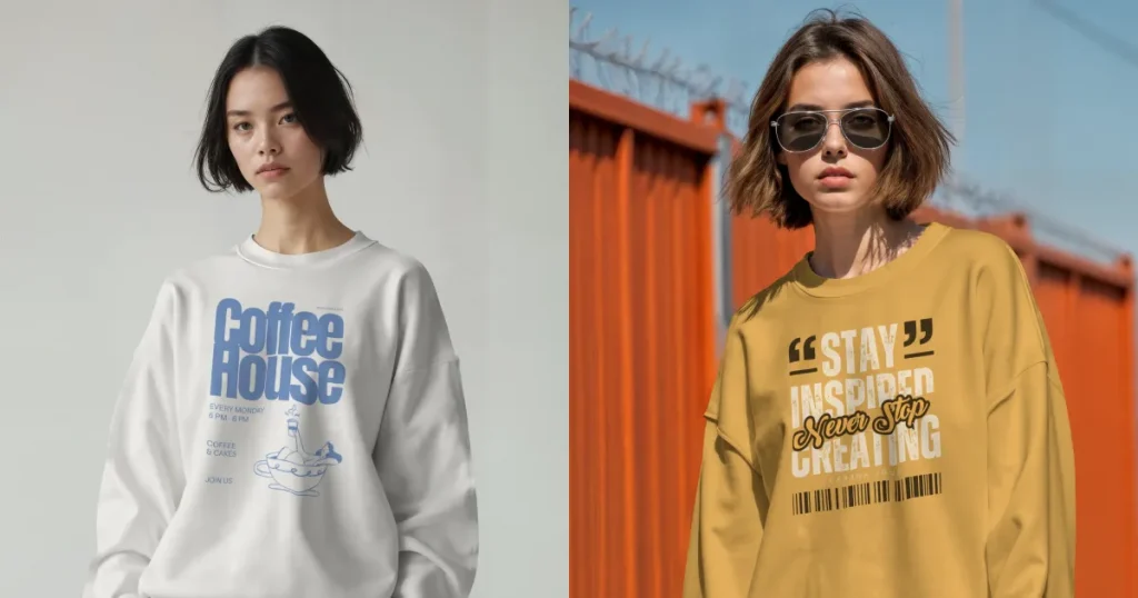 Oversized sweatshirt mockup