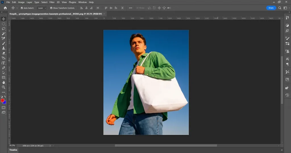 Photoshop tote bag mockup