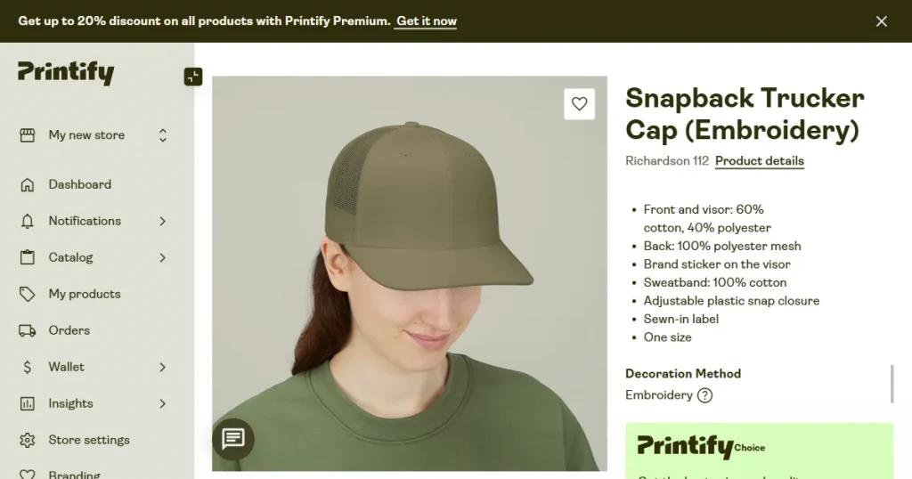 Printify hat mockup