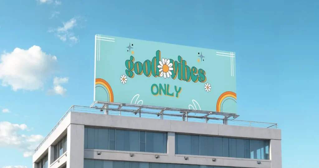 Rooftop billboard mockups