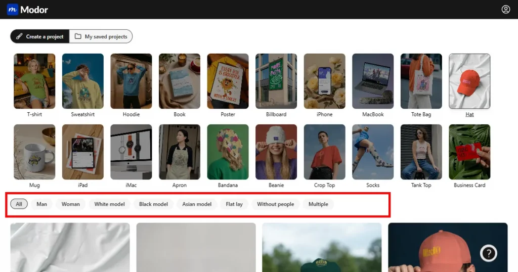 Modor mockup category