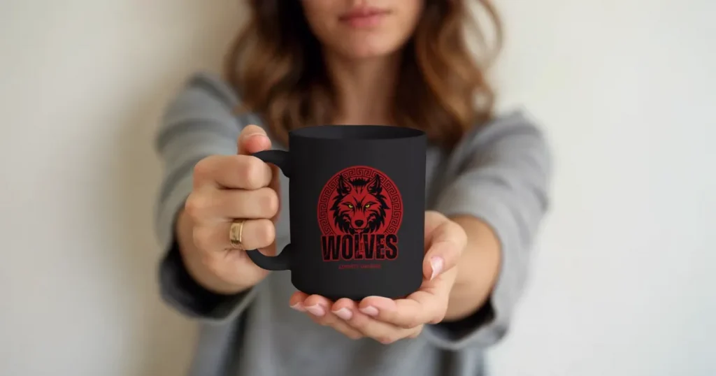 Textured mug mockup