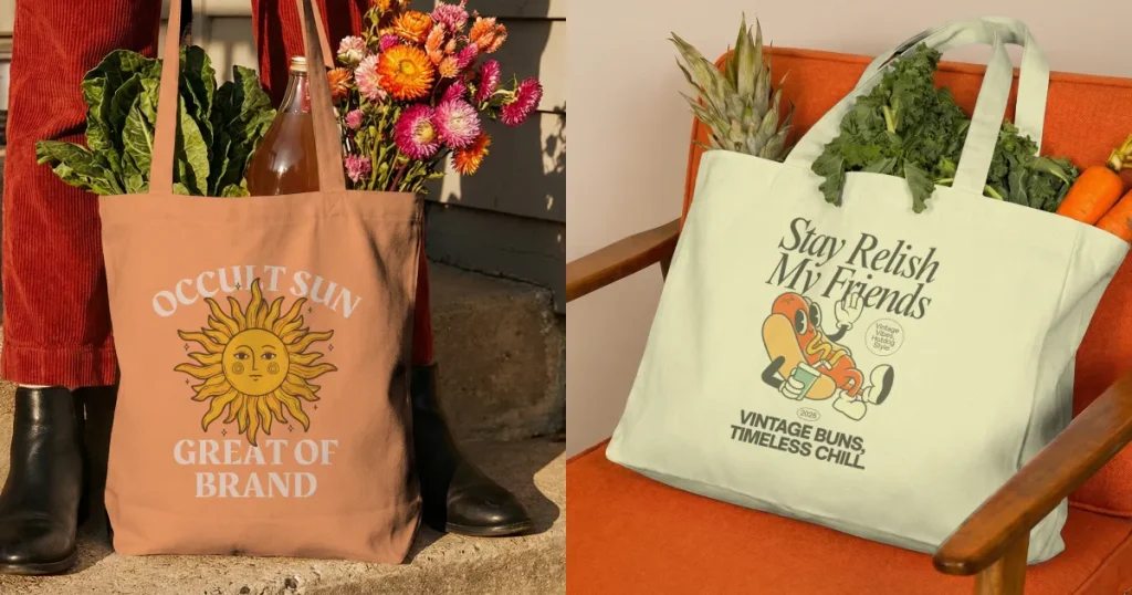 Create tote bag mockups