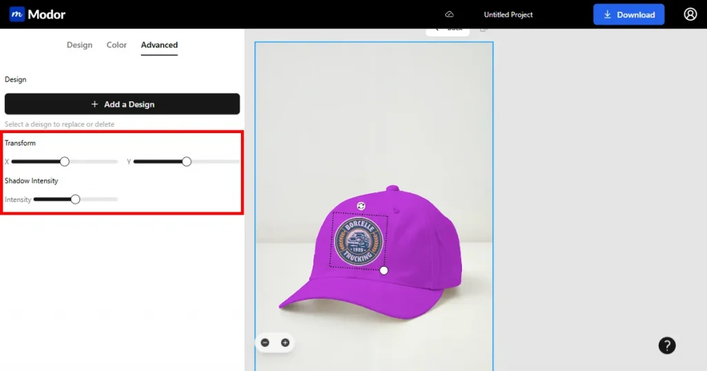 Advanced setting on Modor