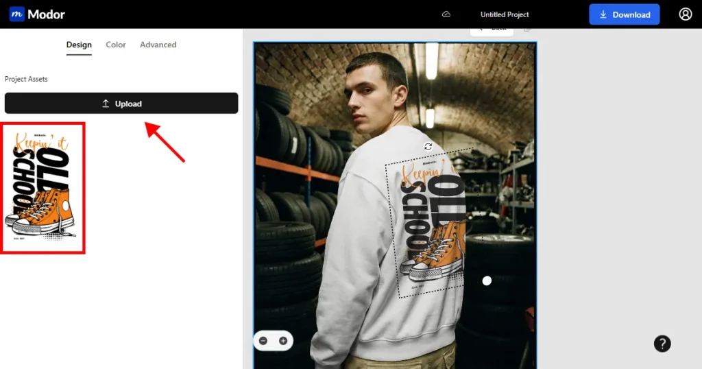 Upload design on Modor