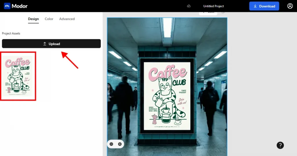 Upload your billboard design