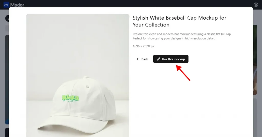 Use this hat mockup on Modor