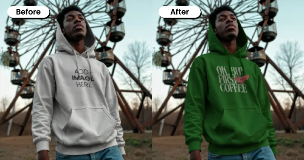amusement park hoodie mockup template
