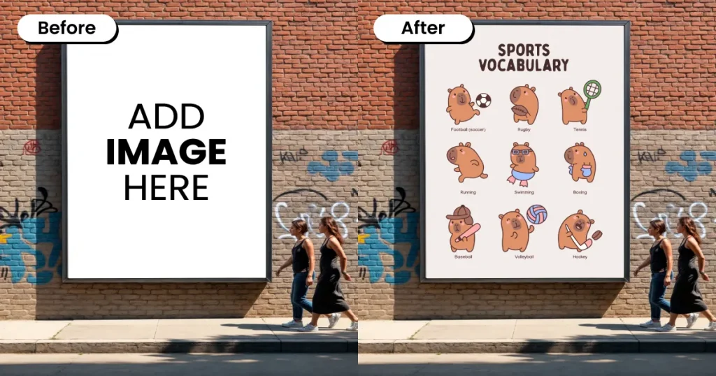 Graffiti wall Billboard Mockup