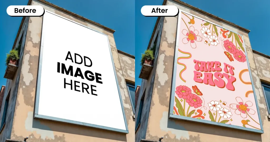 Billboard Mockup on an old building