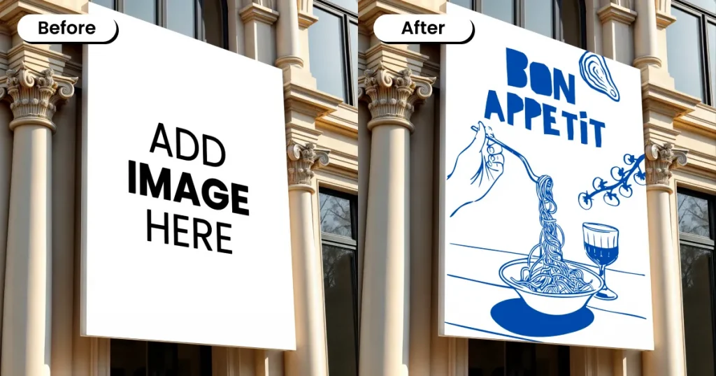 Billboard Mockup on a historic building