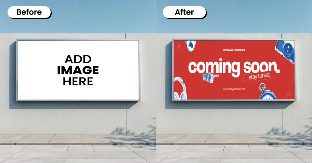 Clean Horizontal Billboard Mockup