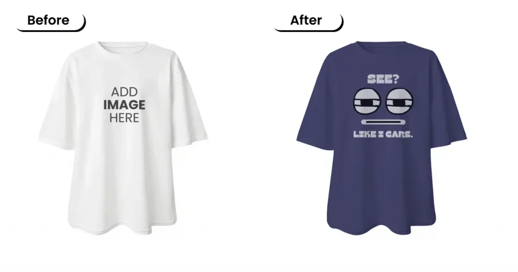 Cut off free t-shirt mockup