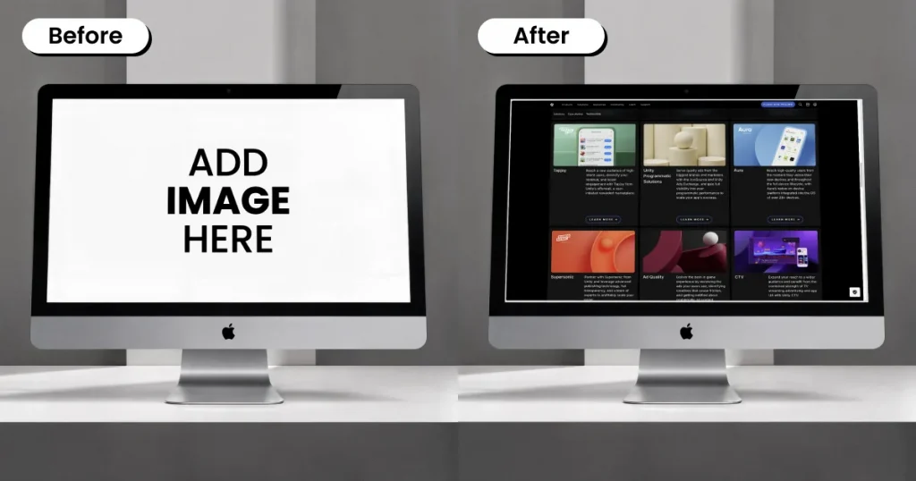Detailed iMac mockup