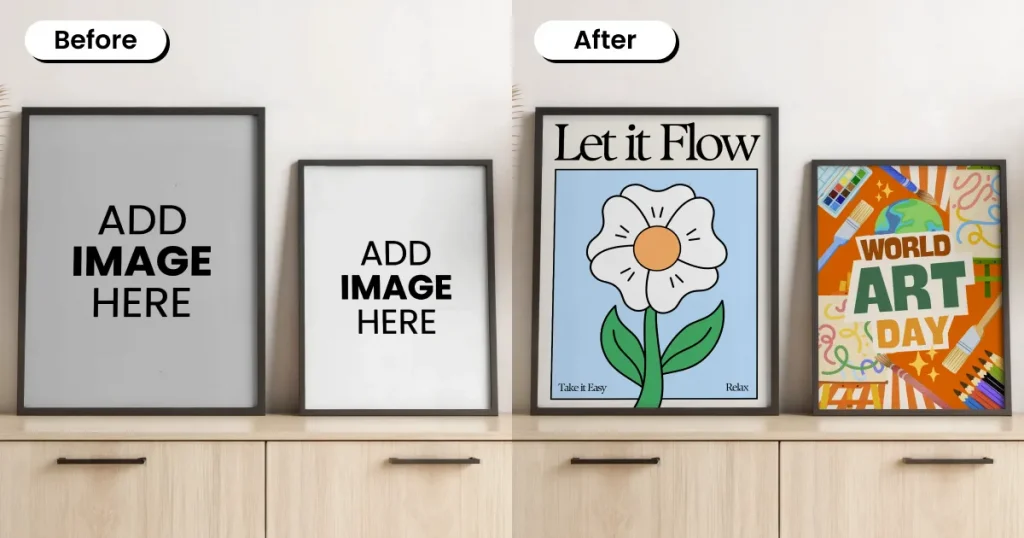 Dynamic dual poster mockups