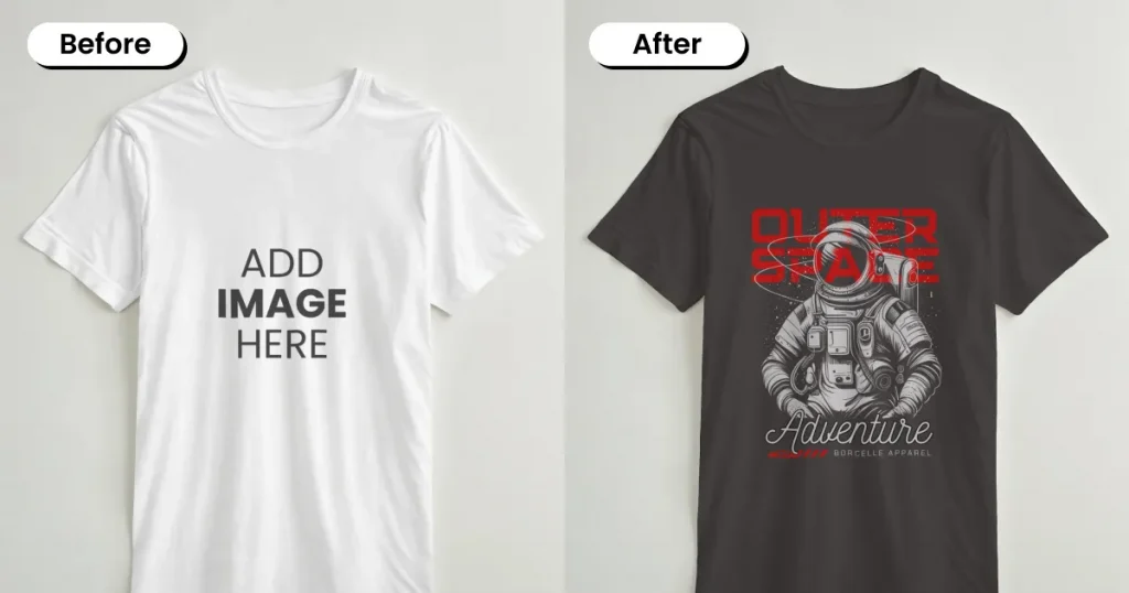 Flat lay t-shirt mockup