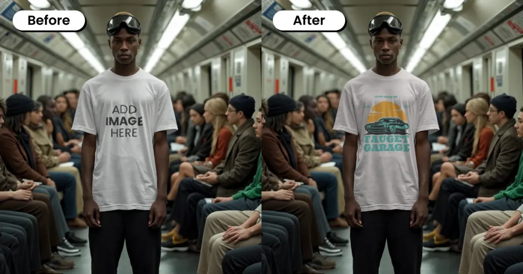 Longline t-shirt mockup