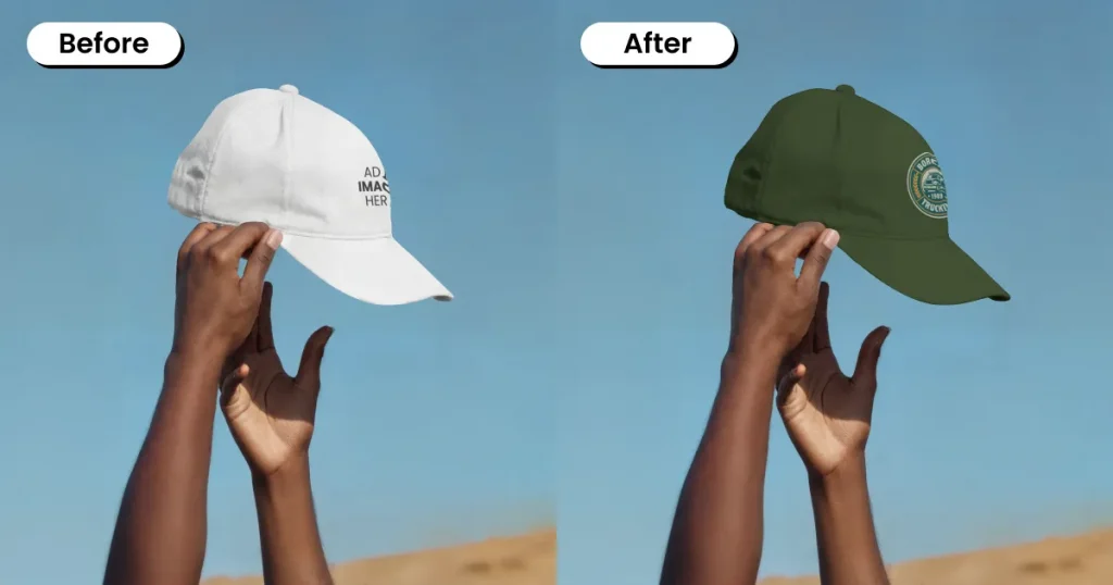 Person catching a cap