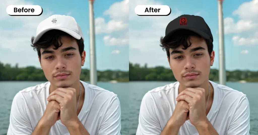 Young man wearing a black cap