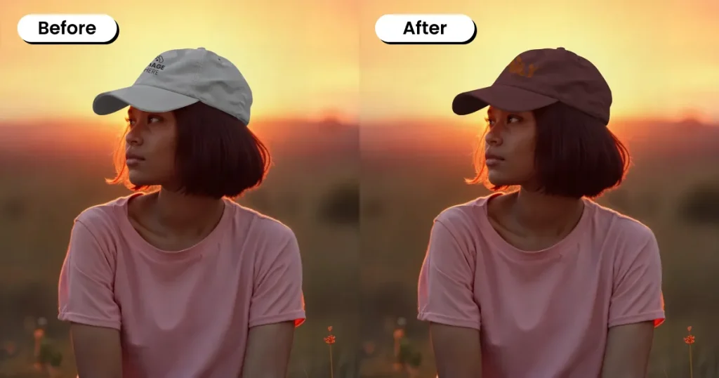 Sunset cap mockup