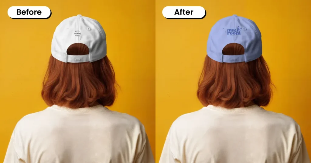 Back-view cap mockup