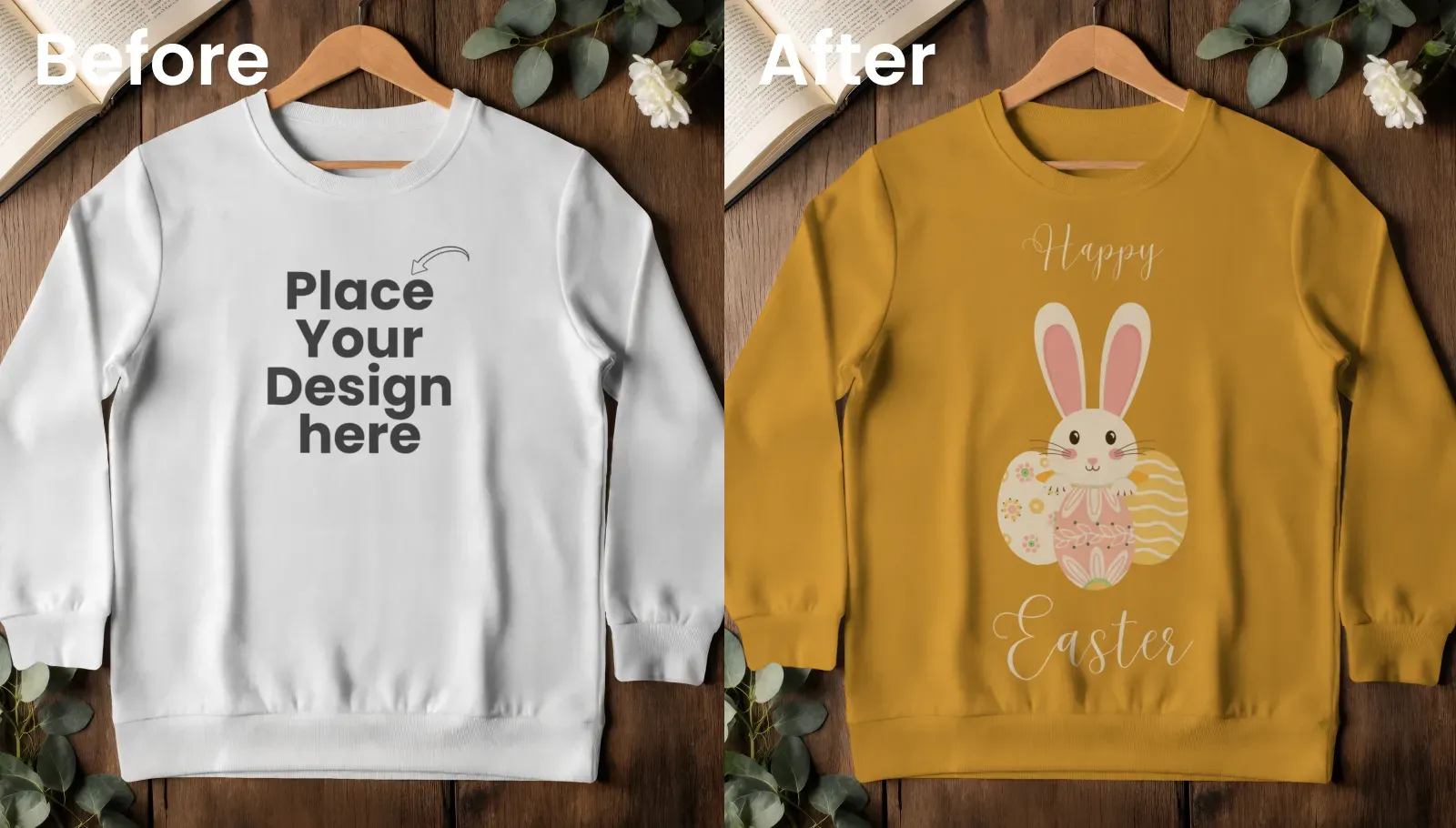 Modern studio sweatshirt mockup with clean aesthetic