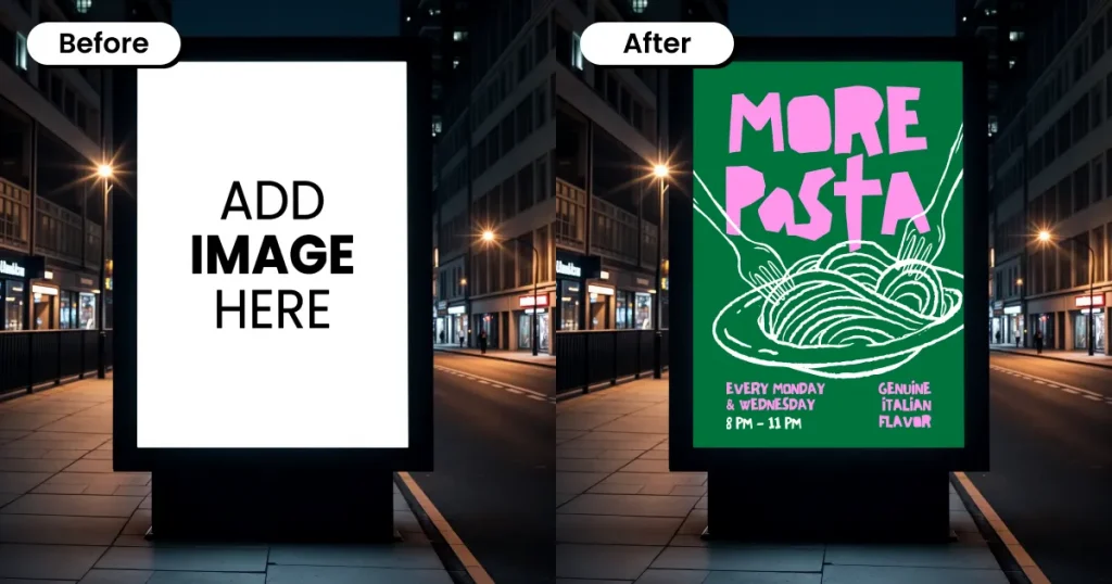 Nighttime Billboard Mockup