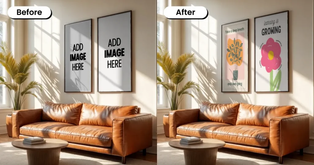 Angle view dual poster mockups